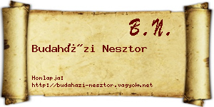 Budaházi Nesztor névjegykártya